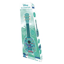 Lexibook - Ukulele de madera Stitch para niños con 4 cuerdas de nylon, 53 cm (21''), modelo Disney, guía de aprendizaje incluida, ideal para principiantes