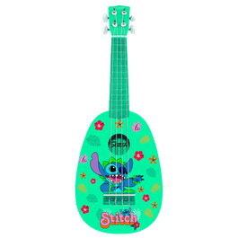 Lexibook - Ukulele de madera Stitch para niños con 4 cuerdas de nylon, 53 cm (21''), modelo Disney, guía de aprendizaje incluida, ideal para principiantes