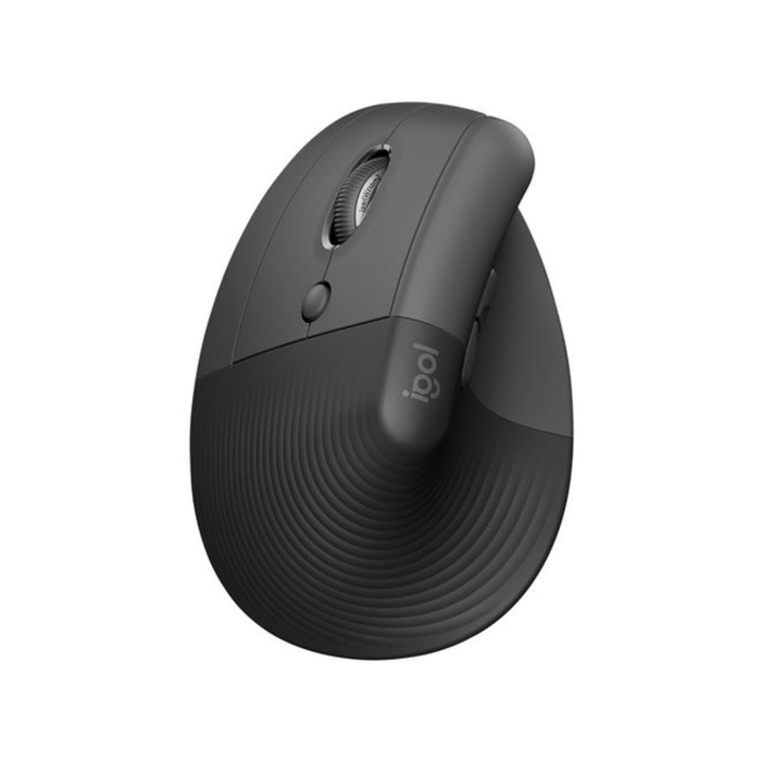 Logitech Lift for Business Ratón Vertical Ergonómico para Zurdos, Grafito