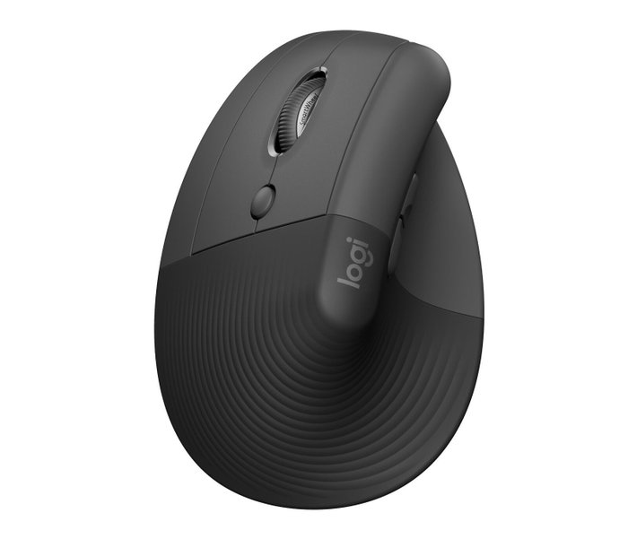 Logitech Lift for Business Ratón Vertical Ergonómico para Zurdos, Grafito