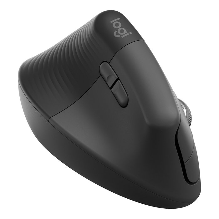 Logitech Lift for Business Ratón Vertical Ergonómico para Zurdos, Grafito