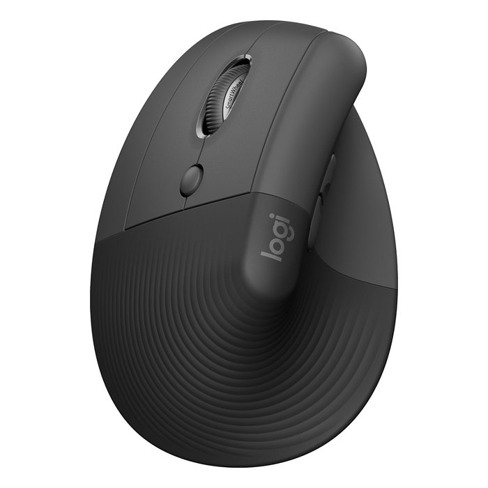 Logitech Lift for Business Ratón Vertical Ergonómico para Zurdos, Grafito