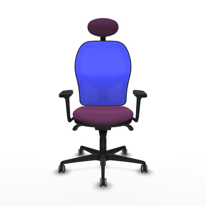 PIQUERAS Y CRESPO Silla de oficina Jorquera con mecanismo Sincro, Morado y Azul