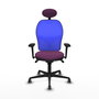 PIQUERAS Y CRESPO Silla de oficina Jorquera con mecanismo Sincro, Morado y Azul
