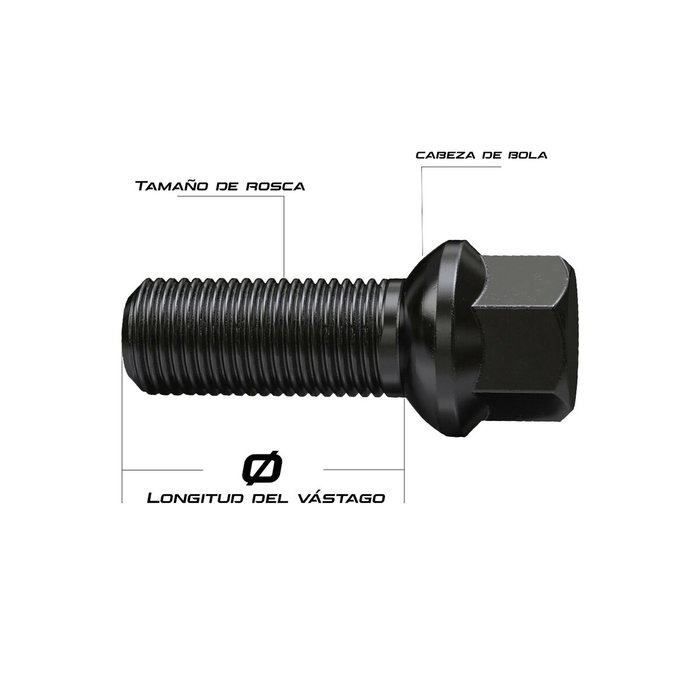 Tornillos de ruedas OMP OMPS09521401 M14 x 1,25 4 Unidades