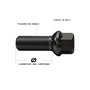 OMP Juego de 4 Tornillos Rueda OMPS09521401 - M14x1.25, Asiento Conico, Largo 28 mm, Llave 17, Color Negro, Material DIN 10.9