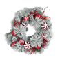 DKD Home Decor Corona LED Nevada Blanco y Rojo con 35 LEDs