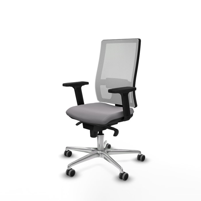 PIQUERAS Y CRESPO Silla de oficina Horna con mecanismo Sincro, Gris y Blanco