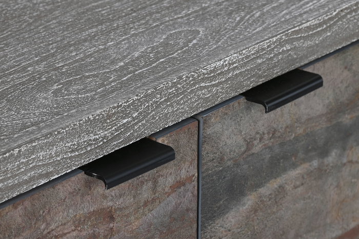 DKD Home Decor Buffet Moderno Gris 175 x 40 x 81 cm