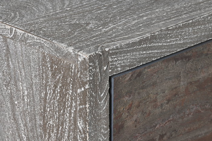 DKD Home Decor Buffet Moderno Gris 175 x 40 x 81 cm