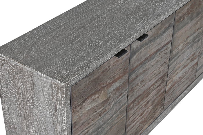 DKD Home Decor Buffet Moderno Gris 175 x 40 x 81 cm