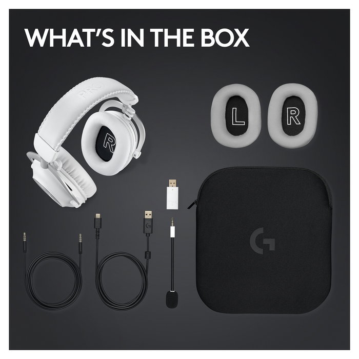 Logitech PRO X 2 Lightspeed Auriculares Gaming Inalambricos - Blanco - Emea28-935 Logitech PRO X 2 Lightspeed Auriculares Gaming Inalambricos - Blanco - Emea28-935