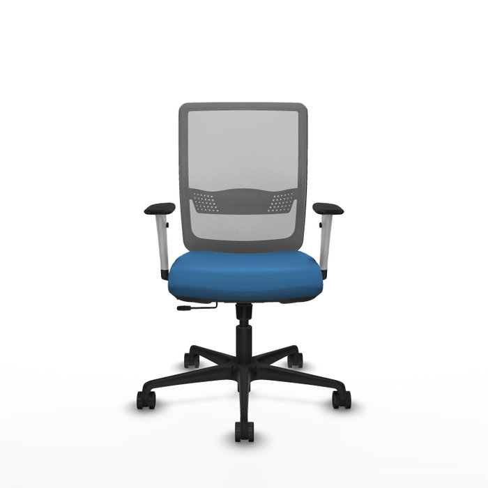 PIQUERAS Y CRESPO Silla de oficina Haches con mecanismo Sincro/Traslack Azul claro y Gris