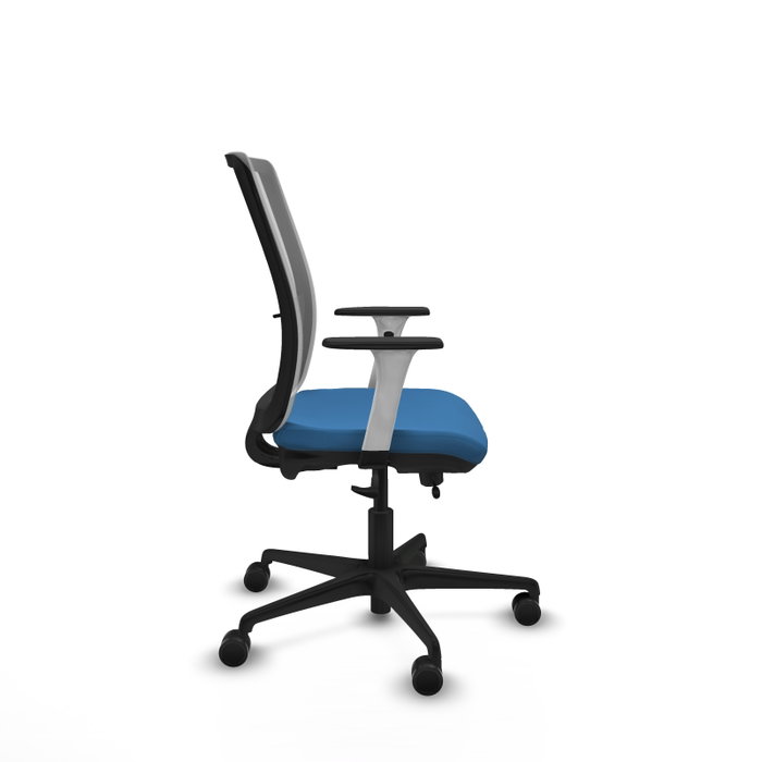PIQUERAS Y CRESPO Silla de oficina Haches con mecanismo Sincro/Traslack Azul claro y Gris