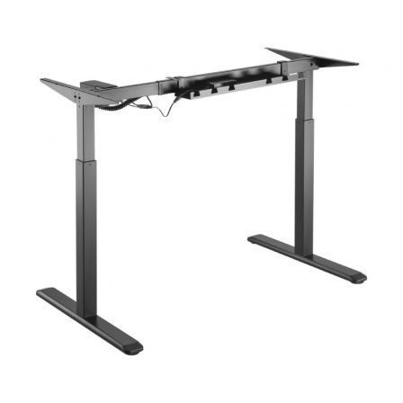 AISENS - BASTIDOR DE ESCRITORIO MOTORIZADO, ALTURA AJUSTABLE CON PANEL DE CONTROL, 80KG, NEGRO
