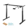AISENS - BASTIDOR DE ESCRITORIO MOTORIZADO, ALTURA AJUSTABLE CON PANEL DE CONTROL, 80KG, NEGRO