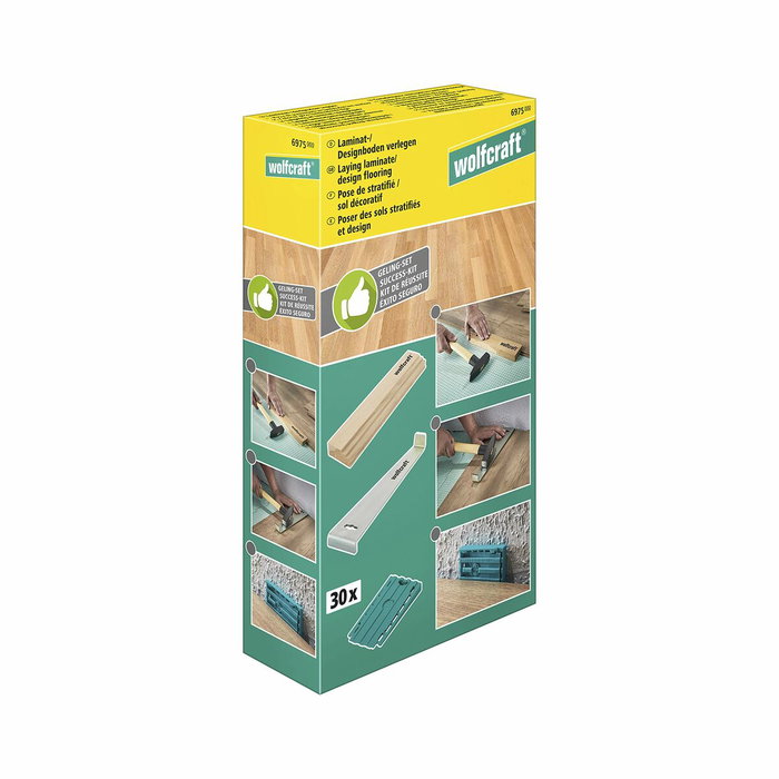 Wolfcraft Set para suelos perfectos para instalación de suelos laminados y de diseño