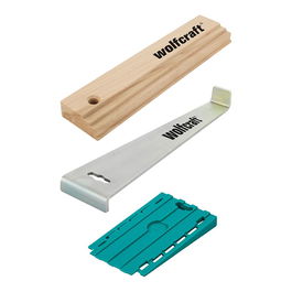 Wolfcraft 6975000 Set para Instalación de Suelos Laminados y de Diseño con Taco y Cuñas Universales