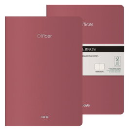 Cuaderno Dohe Officer A4 40H 90Gr. Liso Burdeos Pack De 2