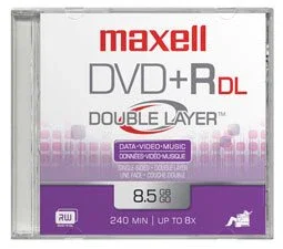 Maxell DVD+R DL 8,5 GB Doble Capa 10 Unidades Paquete Cakebox
