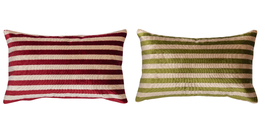 DKD Home Decor Fundas Cojín Jacquard 30x50 Surtido Rojo y Verde
