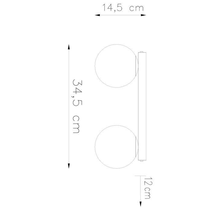 YOLI Lámpara de Techo YOLI 2 SOL-SL.1147 Blanca o Negra para Salón Dormitorio