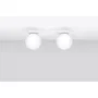 YOLI Lámpara de Techo 2 Luces [SOL-SL.1147] - Diseño Esférico para Estilo Nórdico, Industrial o Moderno en Color Blanco o Negro
