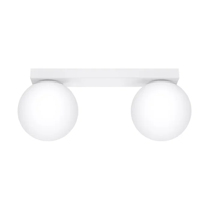 YOLI Lámpara de Techo 2 Luces [SOL-SL.1147] - Diseño Esférico para Estilo Nórdico, Industrial o Moderno en Color Blanco o Negro