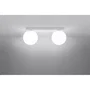 YOLI Lámpara de Techo 2 Luces [SOL-SL.1147] - Diseño Esférico para Estilo Nórdico, Industrial o Moderno en Color Blanco o Negro