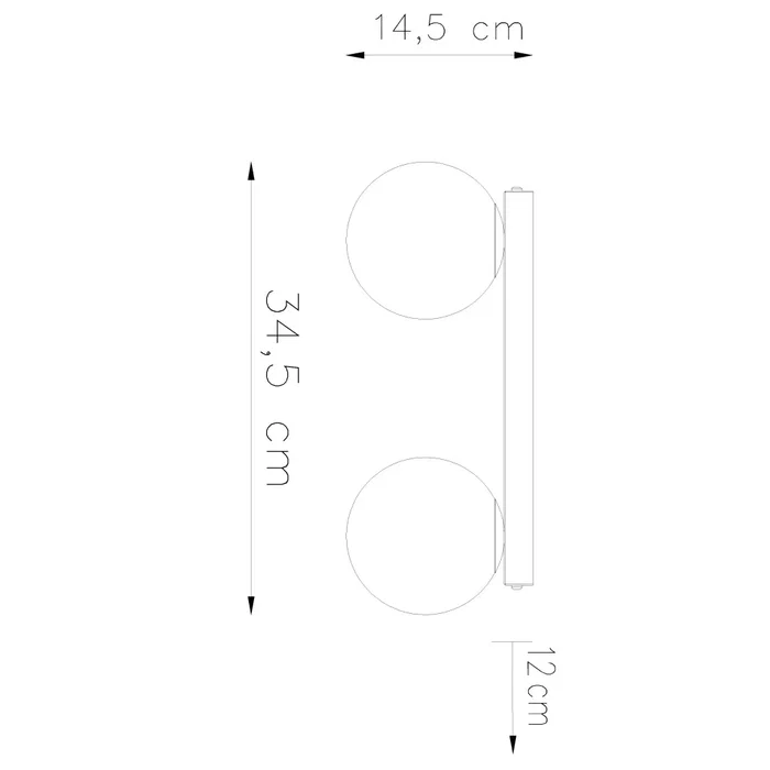 YOLI Lámpara de Techo 2 Luces [SOL-SL.1147] - Diseño Esférico para Estilo Nórdico, Industrial o Moderno en Color Blanco o Negro