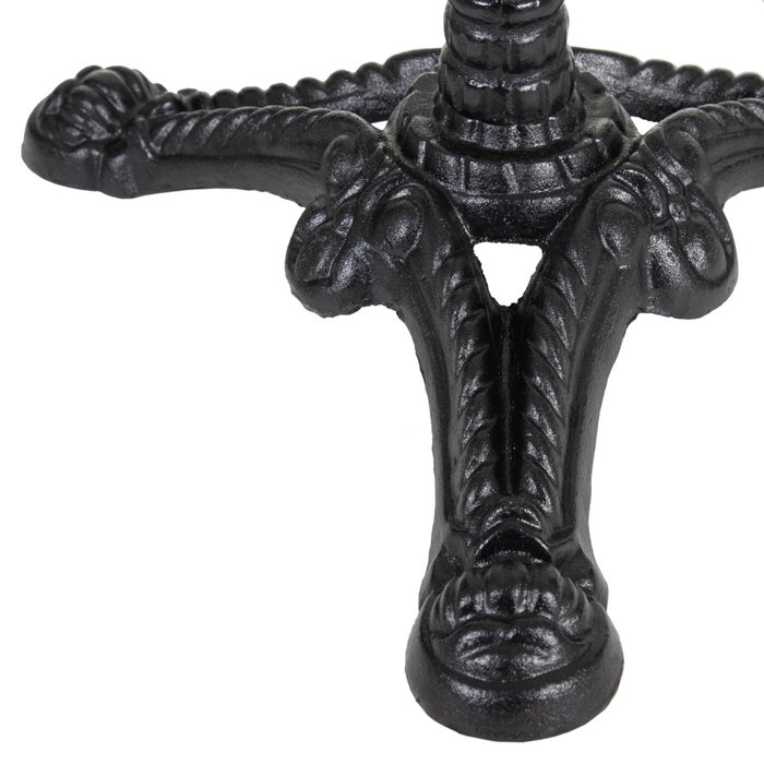 Mesa Alta Blanco-Negro Metal-Mármol 50 X 50 X 110 cm