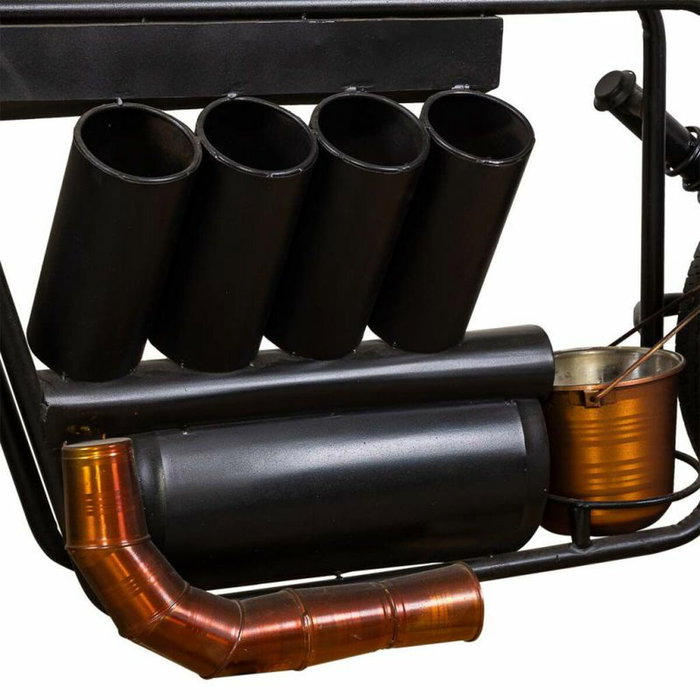 Barra botellero Alexandra House Living Drive Negro Dorado 42 x 86 x 183 cm