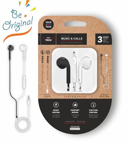 Tech One Tech Eartech B&W Be Original TEC1011 Blanco y Negro Tech One Tech Eartech B&W Be Original TEC1011 Blanco y Negro