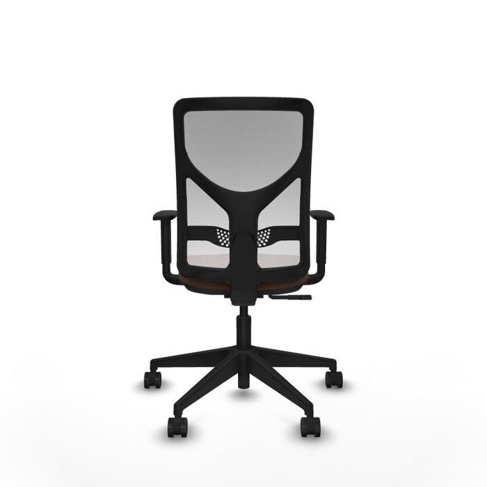 Silla de oficina Motilla con mecanismo Sincro tapizada con Tela color Marrón oscuro y malla color Blanco. Equipada con lumbar 1D, Brazos 1D y Ruedas 65mm nailon Silla de oficina Motilla con mecanismo Sincro tapizada con Tela color Marrón oscuro y malla color Blanco. Equipada con lumbar 1D, Brazos 1D y Ruedas 65mm nailon