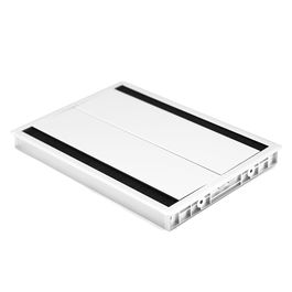 HERRAJES ALK Pasacable Con Tapa Amortiguador Doble Blanco Con Amortiguacion 300X215X25Mm