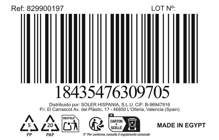 Inde Bombonera/Azucarera 12 cm "Nefertiti" (18 Unidades)