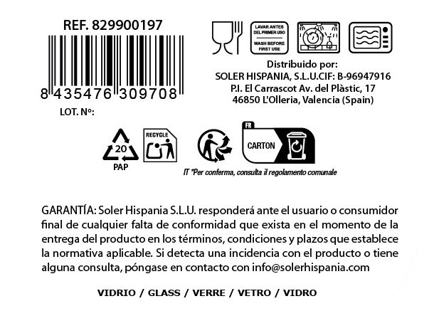 Inde Bombonera/Azucarera 12 cm "Nefertiti" (18 Unidades)