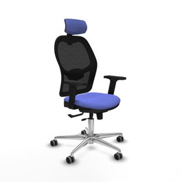 PIQUERAS Y CRESPO Silla de oficina Jorquera Azul claro y Negro
