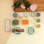 Quid Set de 6 Recipientes Cuadrados Minimal Beige