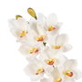 Flor Orquídea Blanco Goma Decoración 71 cm (Set de 4)