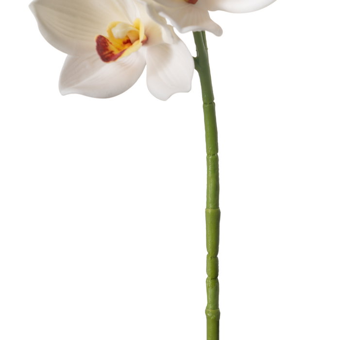 Flor Orquídea Blanco Goma Decoración 71 cm (Set de 4)