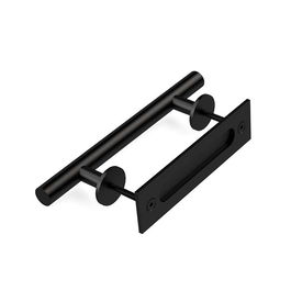 HERRAJES ALK Manillón Braulio C200 Aluminio con Uñero Negro 50x50 mm