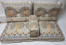 DKD Home Decor Sillón Amarillo Beige 76 x 1 x 145 cm Set de 4