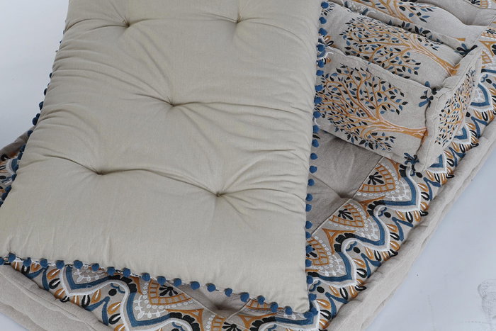 DKD Home Decor Sillón Amarillo Beige 76 x 1 x 145 cm Set de 4