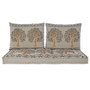 DKD Home Decor Set de 4 Sillones de Algodón Árbol Desgastado