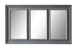 DKD Home Decor Espejo de Madera Gris y Natural 150x90 cm