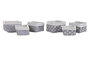DKD Home Decor Set de 3 Cestas de Algodón y EVA 23x23x16 cm