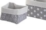 DKD Home Decor Set de 3 Cestas de Algodón y EVA 23x23x16 cm