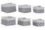 DKD Home Decor Set de 3 Cestas de Algodón y EVA 23x23x16 cm