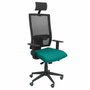 PIQUERAS Y CRESPO Silla Horna con mecanismo Sincro, asiento Turquesa y respaldo Negro